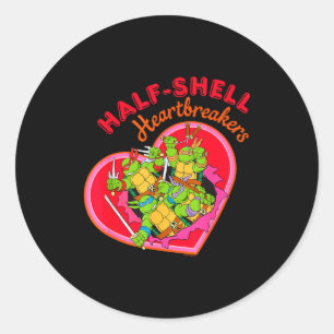 Teenage Mutant Ninja Turtles Valentines Heartbreak Classic Round Sticker