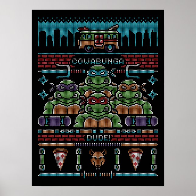 Teenage Mutant Ugly Sweater Poster (Front)