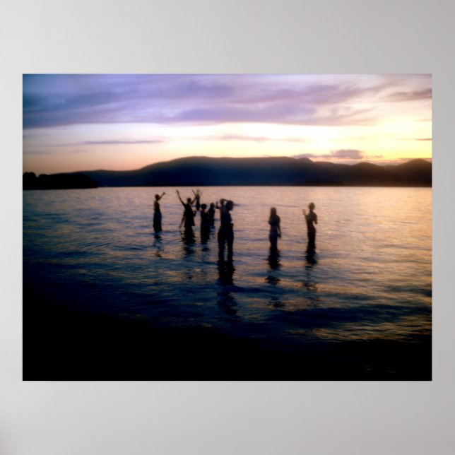 Teenage Swim at Sunset Poster (Front)