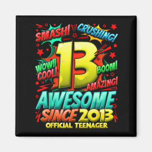 Teenager 13 Year Old Boys 13th Birthday Boy Magnet