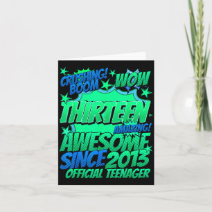 Teenager 13 Year Old For Boys 13 Year Old Boy  Card