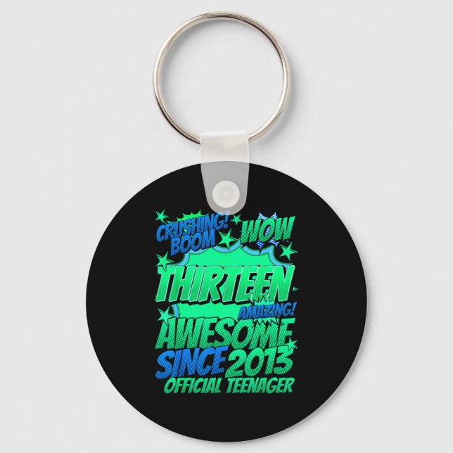 Teenager 13 Year Old For Boys 13 Year Old Boy  Key Ring (Front)