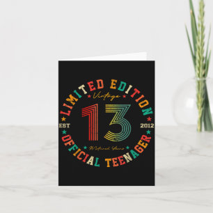 Teenager 13 Year Old Vintage 13th Birthday Card