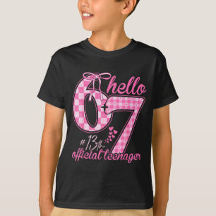 Teenager 13th birthday six seven pink coquette bow T-Shirt