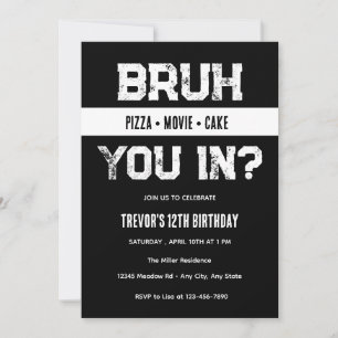 Teenager Birthday Invitation