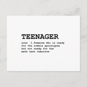 Teenager Definition Postcard