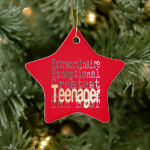 Teenager Extraordinaire Ceramic Tree Decoration