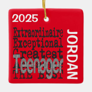 Teenager Extraordinaire CUSTOM Ceramic Ornament