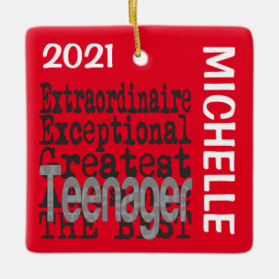 Teenager Extraordinaire CUSTOM Ceramic Ornament