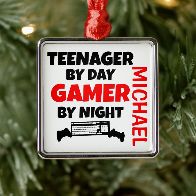 Teenager Gamer Metal Tree Decoration (Tree)