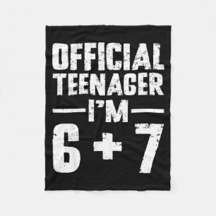 Teenager I'm 13th Birthday 6 7 Meme Six Seven Slan Fleece Blanket