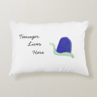 Teenager Lives Here - Blue Snail Decorative Cushion