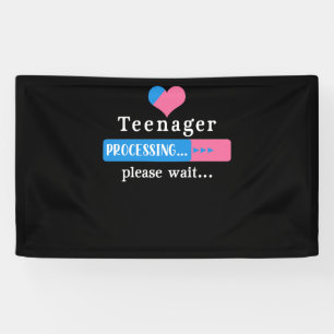 Teenager Loading Please Wait 12th Birthday Bday Banner