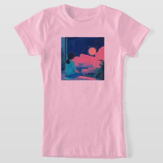 teenager sitting on the window lofi style T-Shirt