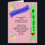 Teenagers Birthday Card<br><div class="desc">A Birthday card for a girlcoming up to their teenager's birthday years
Fun and playful card which you can add their name to it.</div>