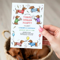 Teenie Weenie Pawty Dachshund Wiener Dog Birthday