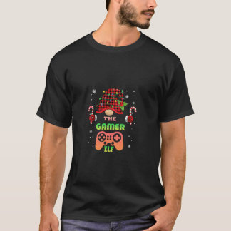 Teens Gaming Xmas Christmas Elf Gamer Controller  T-Shirt