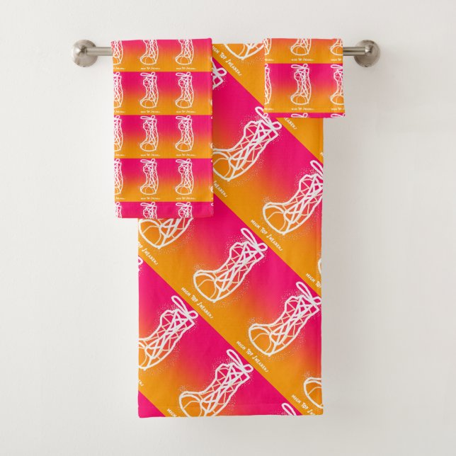 Teens Kids High Top Sneakers  Bath Towel Set (Insitu)