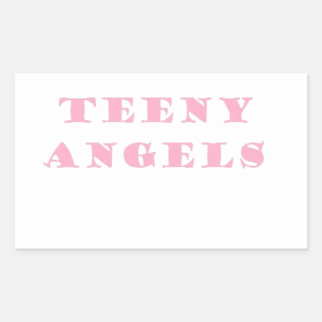 teeny angels rectangular sticker (Front)