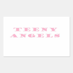 teeny angels rectangular sticker