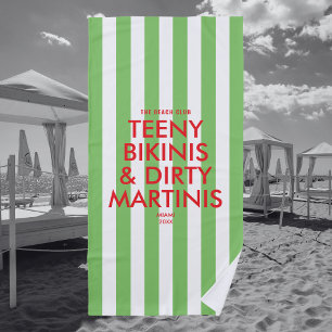 Teeny Bikinis & Dirty Martins The Bach Club Stripe Beach Towel