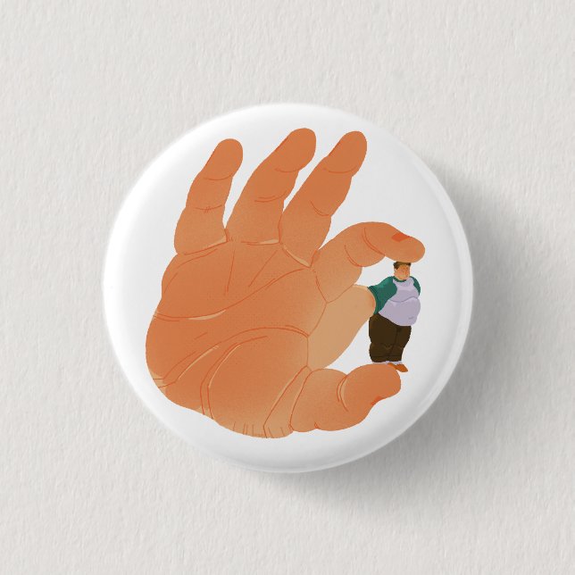 teeny leo! 3 cm round badge (Front)