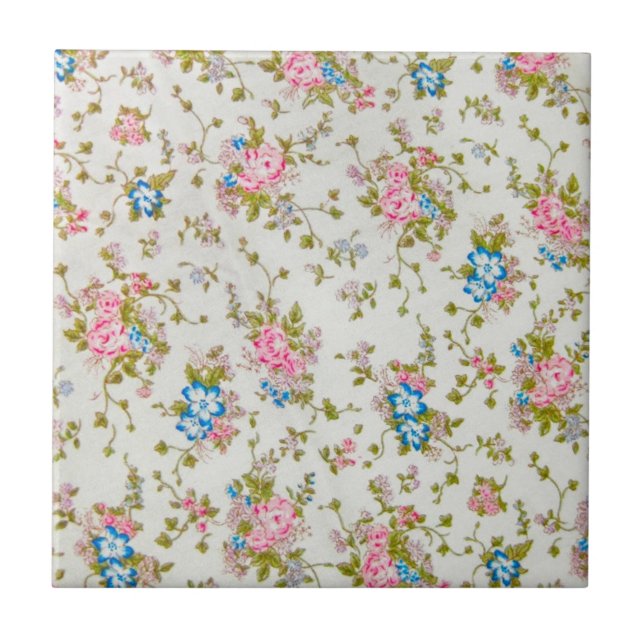 teeny roses blue rose and tile (Front)