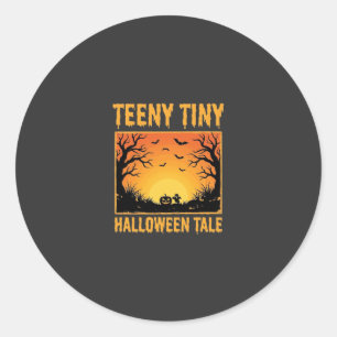 Teeny Tiny Halloween Tale Haunted Forest Design_1 Classic Round Sticker