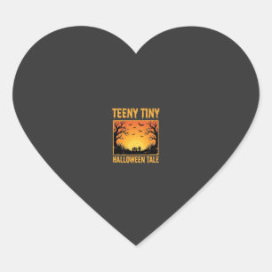 Teeny Tiny Halloween Tale Haunted Forest Design_1 Heart Sticker