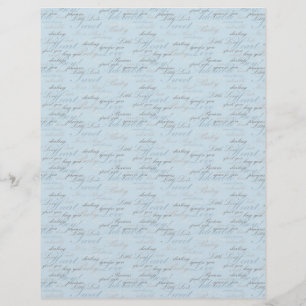 Teeny Toes BLU Dual Sided Scrapbook Paper