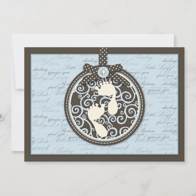 Teeny Toes BLU Invitation Card (Front)