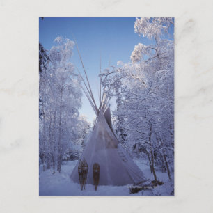 Teepee in Winter Postcard