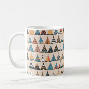 Teepee pattern. Wigwam native american summer tent Coffee Mug