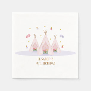 Teepee Spa Birthday Party Napkin