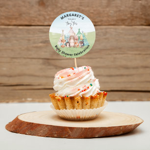 Teepees and Tiny Toes Baby Shower Stickers