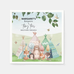 Teepees and Tiny Toes Paper Napkins