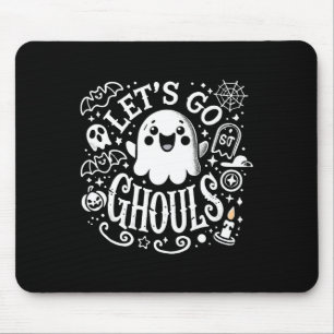 Tees Halloween Lets Go Ghouls Ghost Toddler Women Mouse Mat