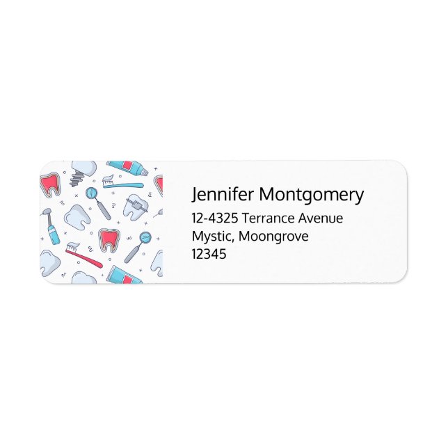 Teeth and Tools Dental Pattern Address (Front)