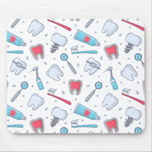 Teeth and Tools Dental Pattern Mouse Mat