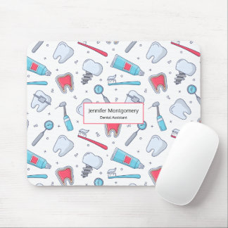 Teeth and Tools Dental Pattern Mouse Mat