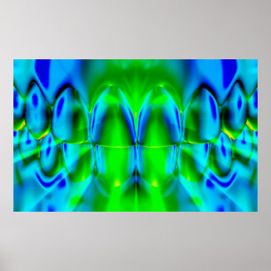 Teeth Bite Dentist Bright Color Gradient Poster