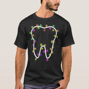Teeth Christmas Lights Xmas Dentist Christmas Cos T-Shirt