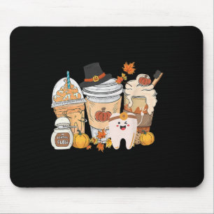 Teeth Coffee Fall Dental Pumpkin Latte Dentist Tha Mouse Mat