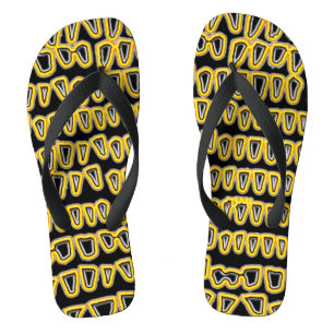 Teeth Dentist Dentistry Orthodontist NEON yellow Flip Flops