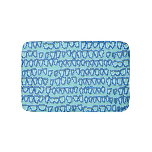 Teeth Dentist Dentistry Orthodontist Oral NEON Bath Mat (Front)
