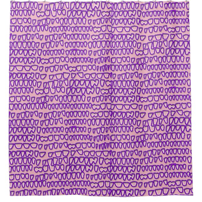 Teeth Dentist Dentistry Orthodontist Oral NEON Shower Curtain (Front)