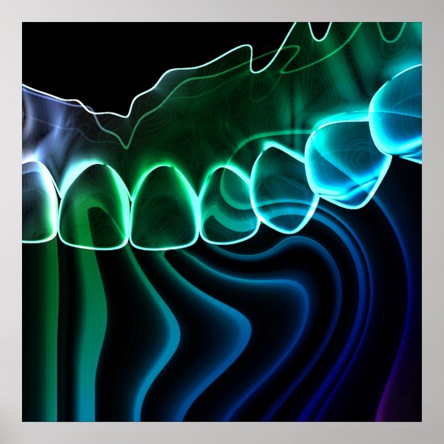 Teeth Design Dentist Orthodontist Poster (Front)