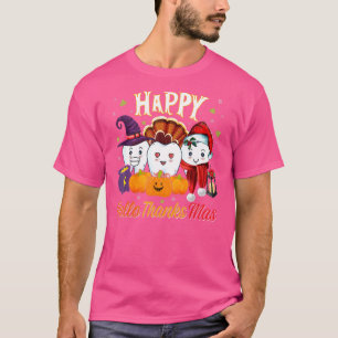 Teeth HalloThanksMas Halloween Thanksgiving Christ T-Shirt
