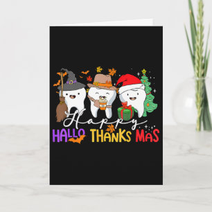 Teeth Halloween Thanksgiving Christmas Kids Men De Card