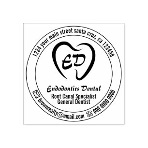 Teeth Heart Dental Clinic Branding Rubber Stamp